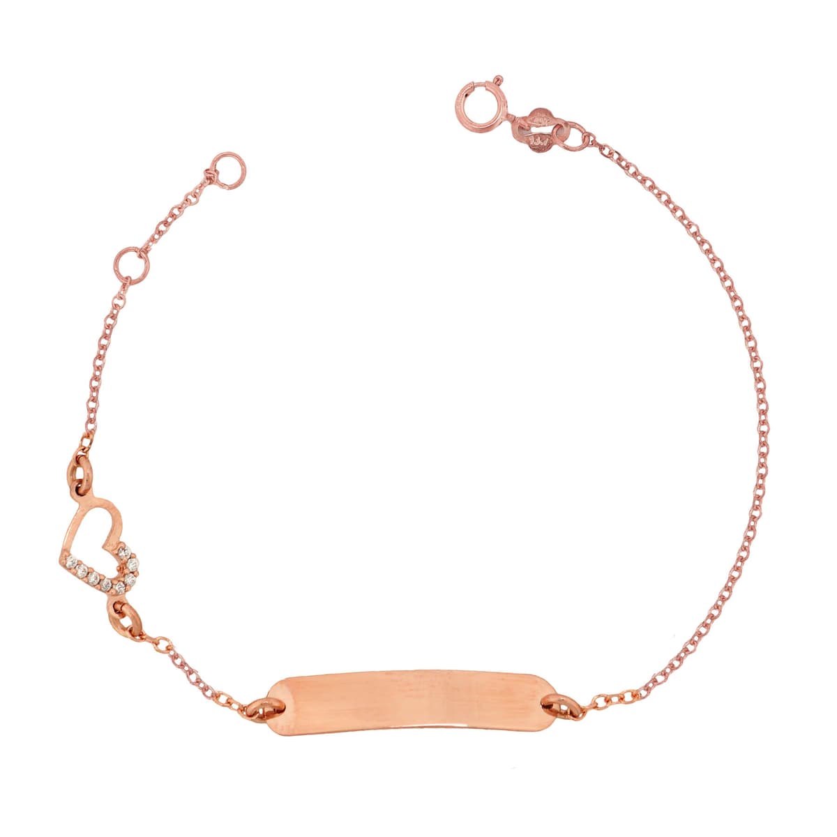 Παιδική Ταυτότητα από Ροζ Χρυσό 9 Καρατίων TVR561