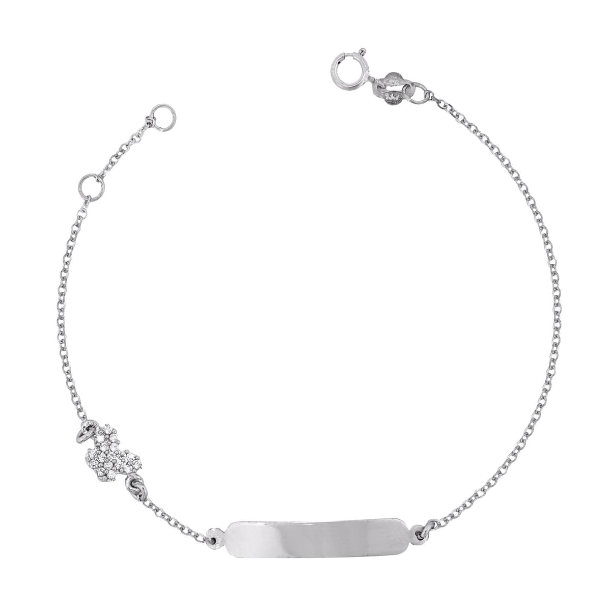 Παιδική Ταυτότητα από Λευκό Χρυσό 9 Καρατίων TVR566