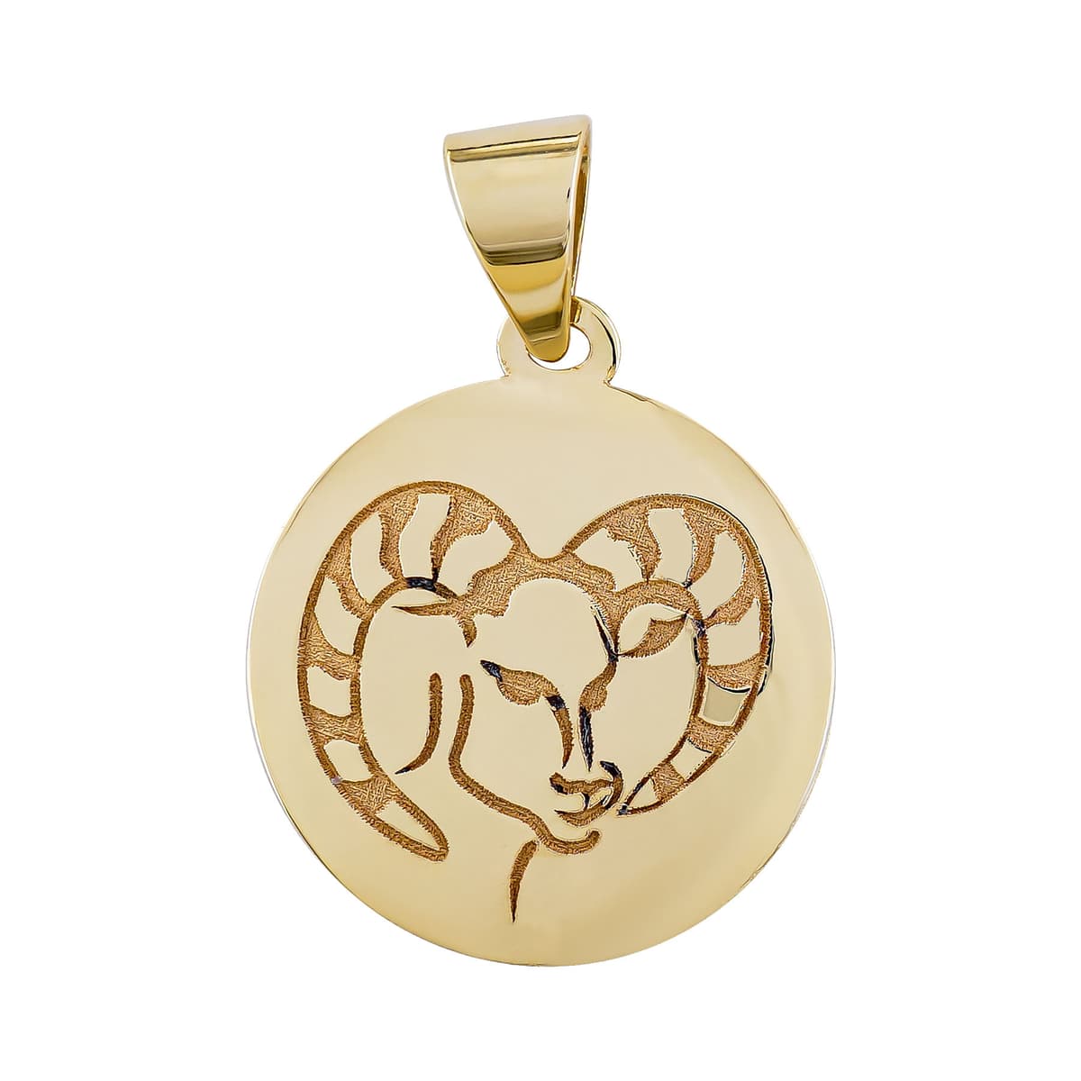 Ζώδιο Κριός από Κίτρινο χρυσό 14 Καρατίων ZD253