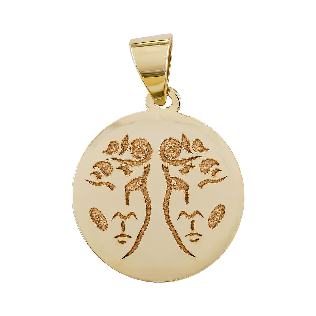 Ζώδιο Δίδυμος από Κίτρινο Xρυσό 14 Καρατίων ZD255