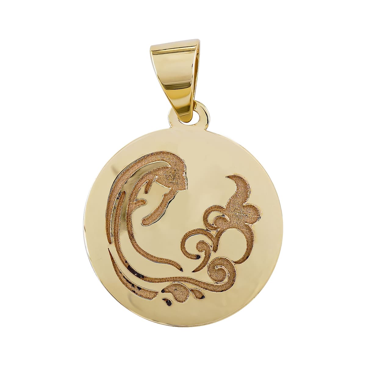 Ζώδιο Παρθένος από Κίτρινο Xρυσό 14 Καρατίων ZD258