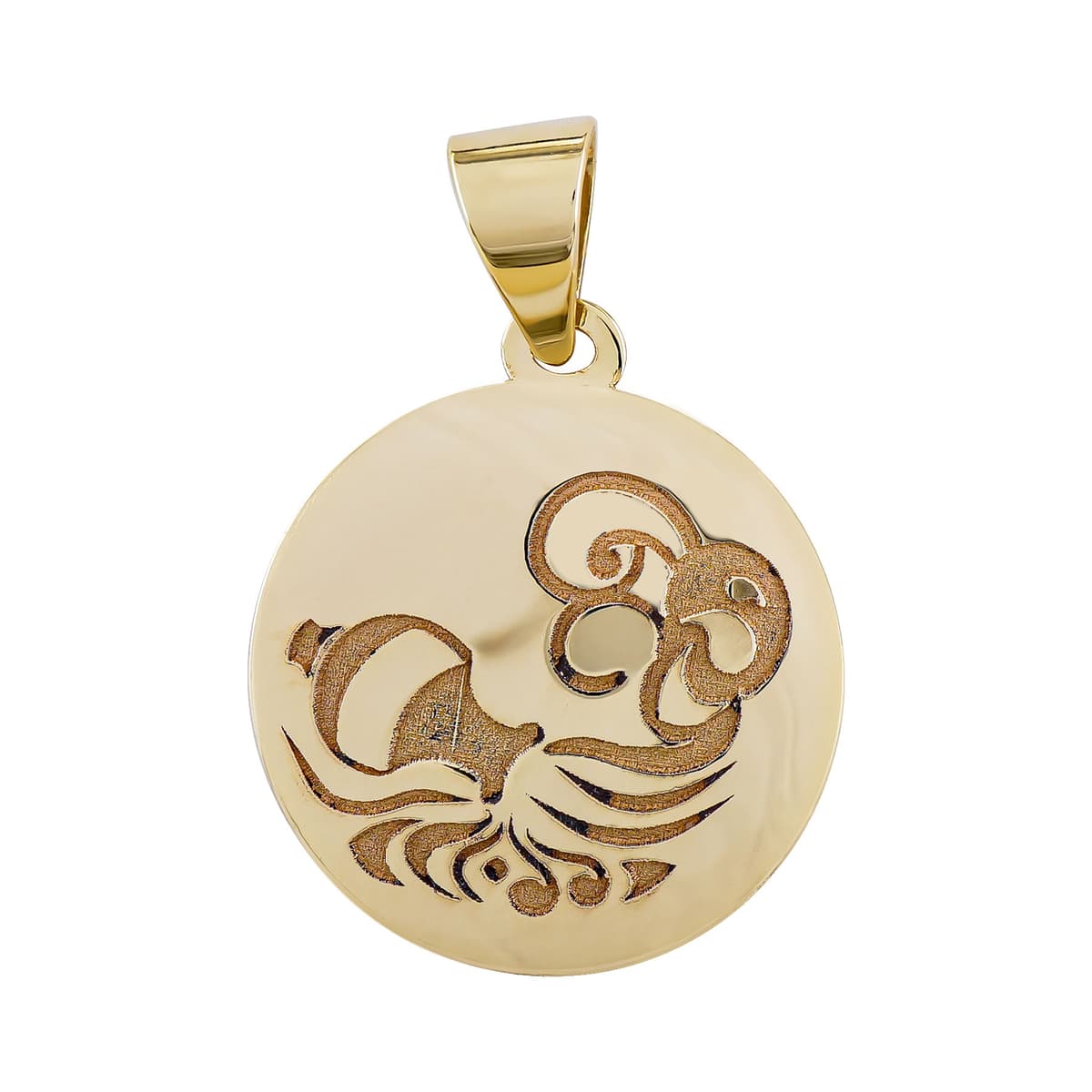 Ζώδιο Υδροχόος από Κίτρινο Xρυσό 14 Καρατίων ZD263