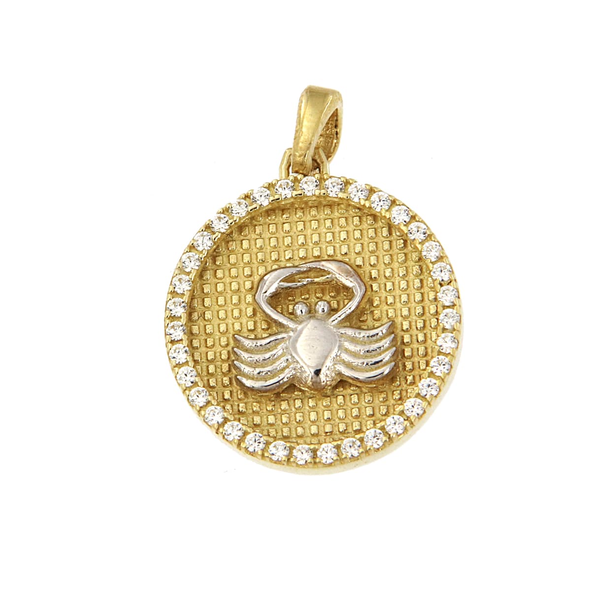 Ζώδιο Καρκίνος Διπλής Όψεως από Δίχρωμο Xρυσό 14 Καρατίων ZD268