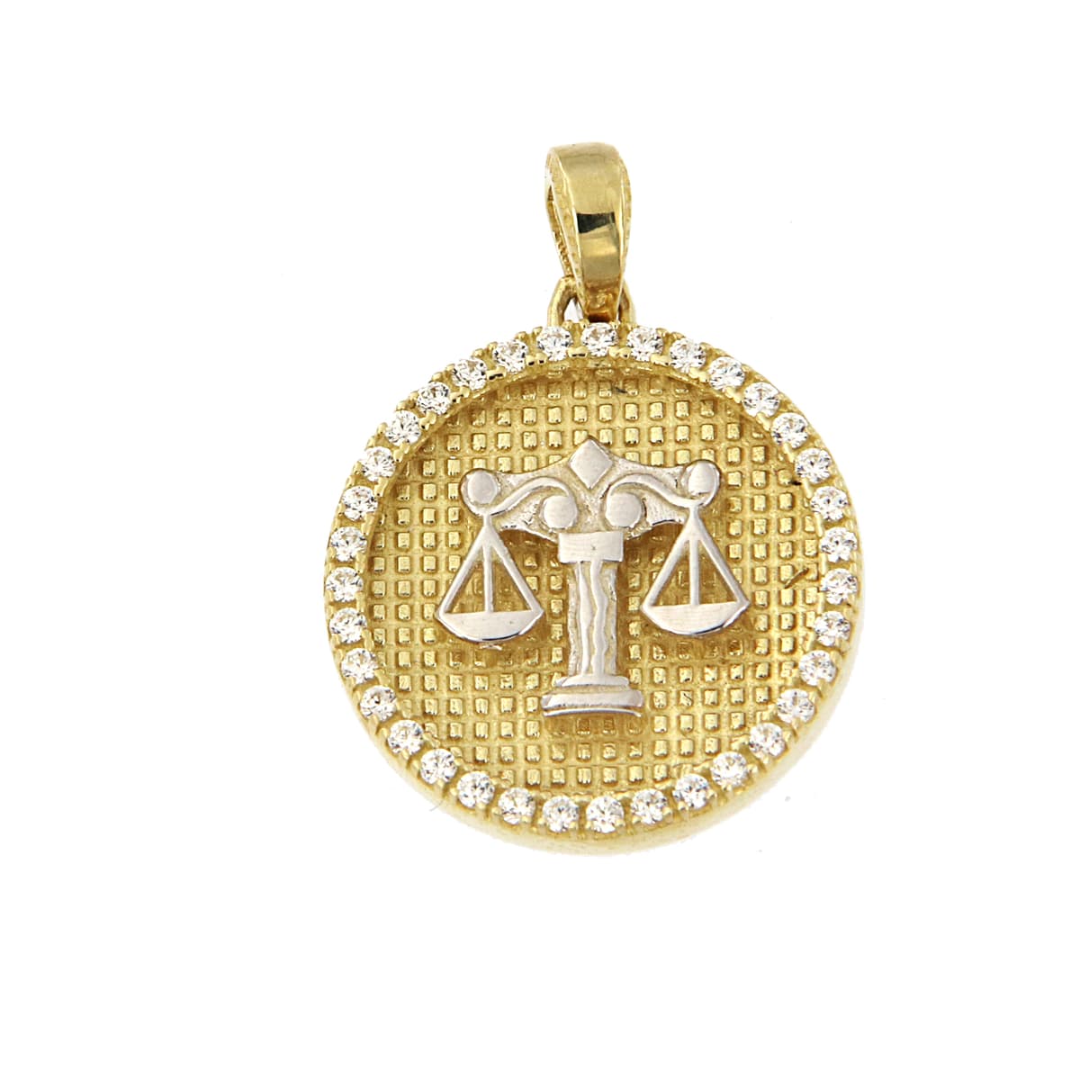 Ζώδιο Ζυγός Διπλής Όψεως από Δίχρωμο Xρυσό 14 Καρατίων ZD271