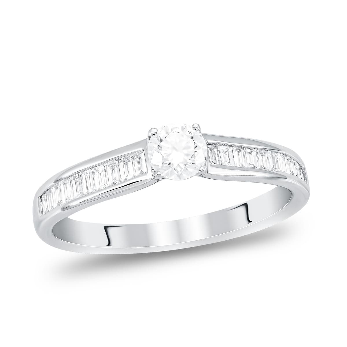 Women's Engagement Rings Diamond Group Silver