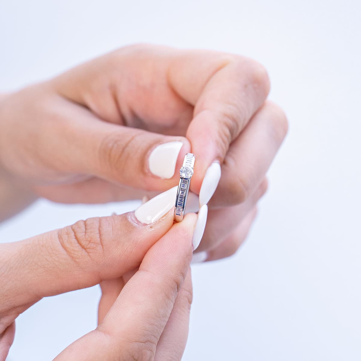 Women's Engagement Rings Diamond Group Silver