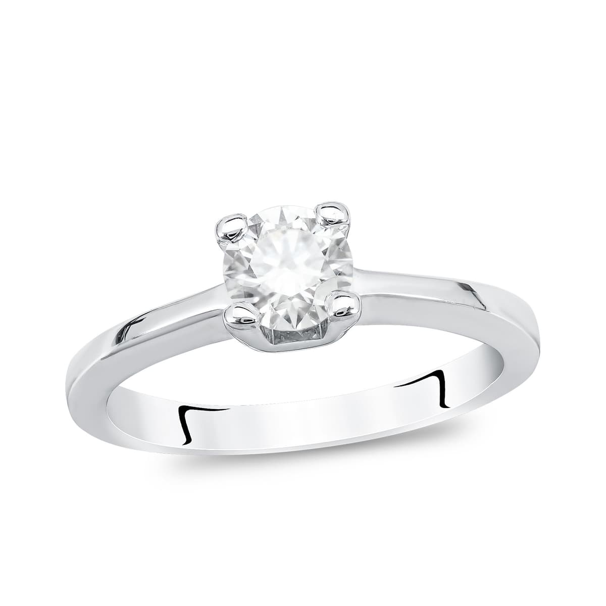 Μονόπετρο Δαχτυλίδι με Διαμάντια Brilliant από Λευκό Χρυσό 18 Καρατίων DDX463