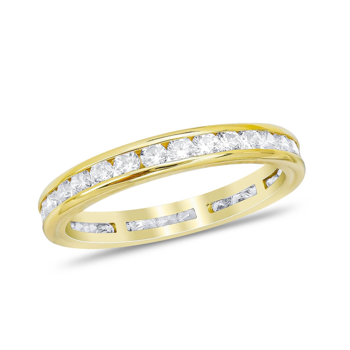 Oλόβερο Δαχτυλίδι από Κίτρινο Χρυσό 14 Καρατίων DX1618