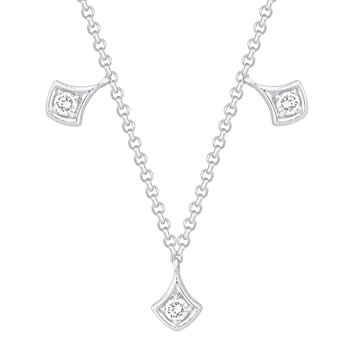 Women's Necklaces Diamond Group Silver