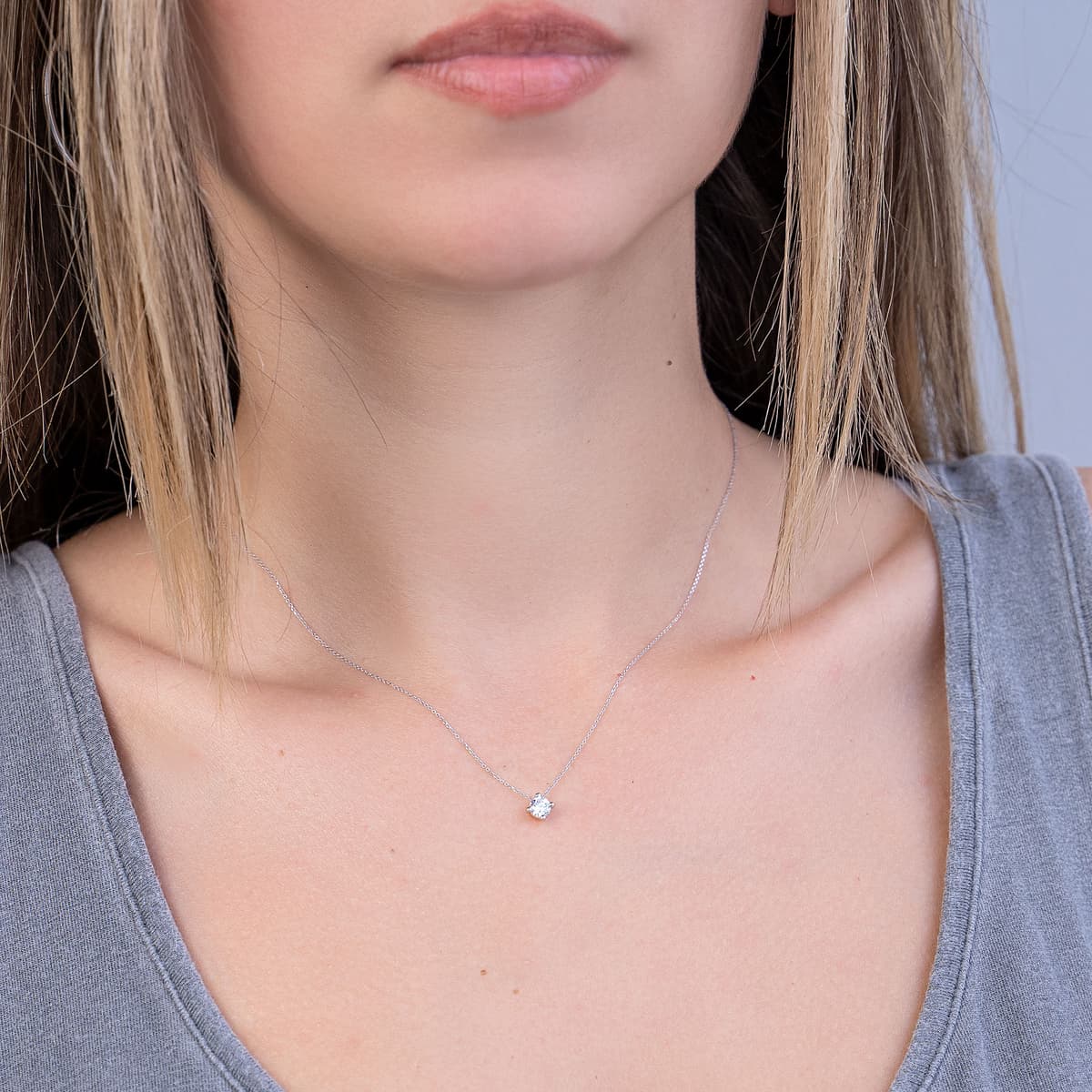 Women's Necklaces Diamond Group Silver