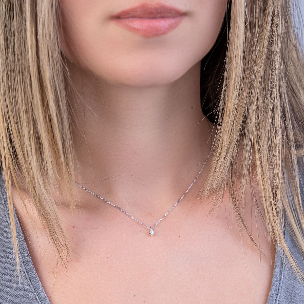 Women's Necklaces Diamond Group Silver