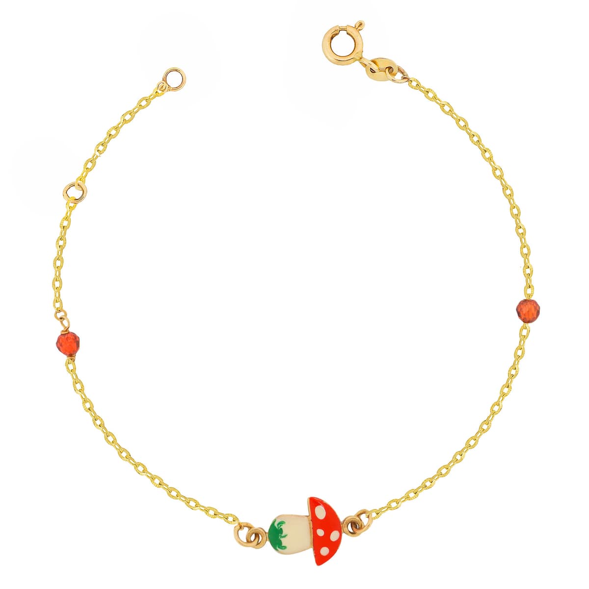 Παιδικό Βραχιόλι με Mανιταράκι Από Kίτρινο Χρυσό 14 Καρατίων PVR497