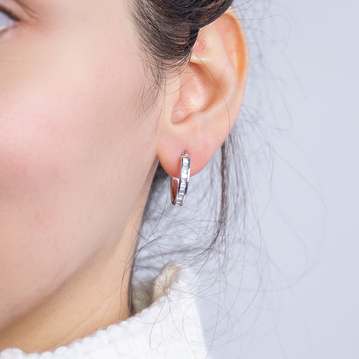 Women's Hoop Earrings Gofas Silver