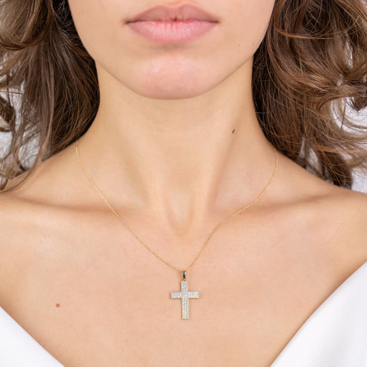 Girls' Baptism Crosses Gofas Gold