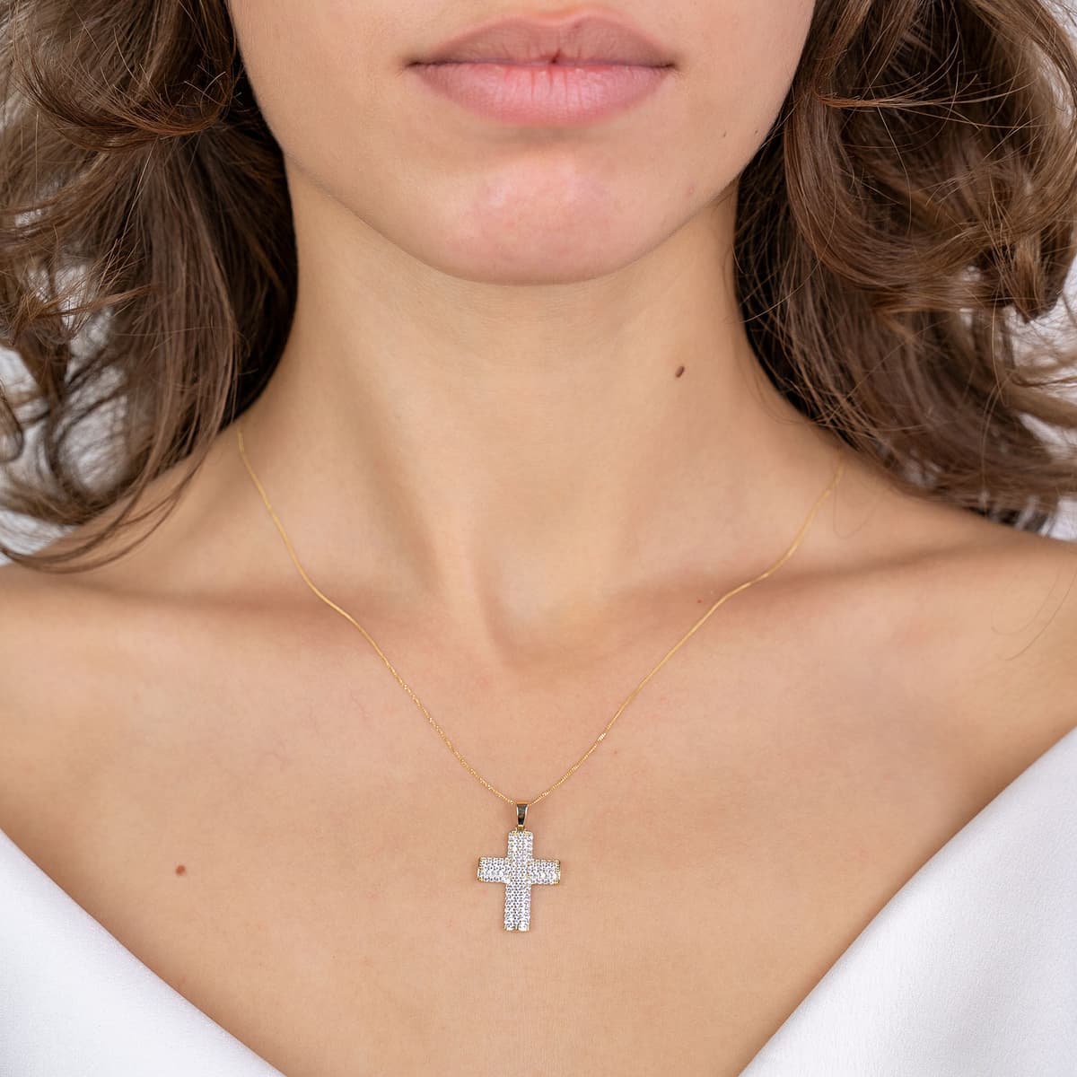 Girls' Baptism Crosses Gofas Gold