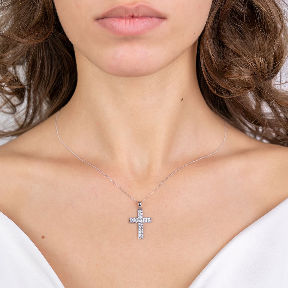 Girls' Baptism Crosses Gofas Silver