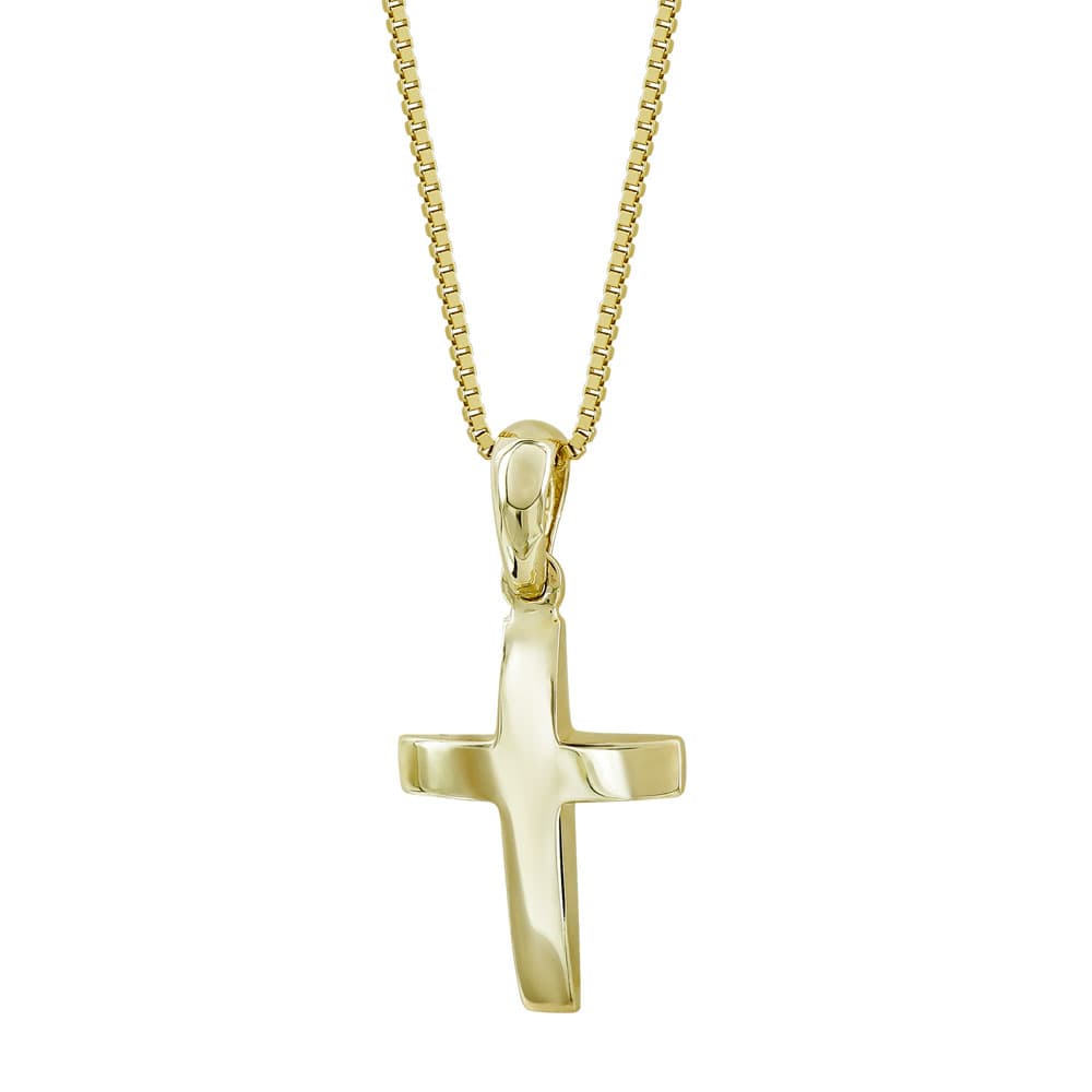 Σταυρουδάκι Μενταγιόν από Κίτρινο Χρυσό 14 Καρατίων STM601