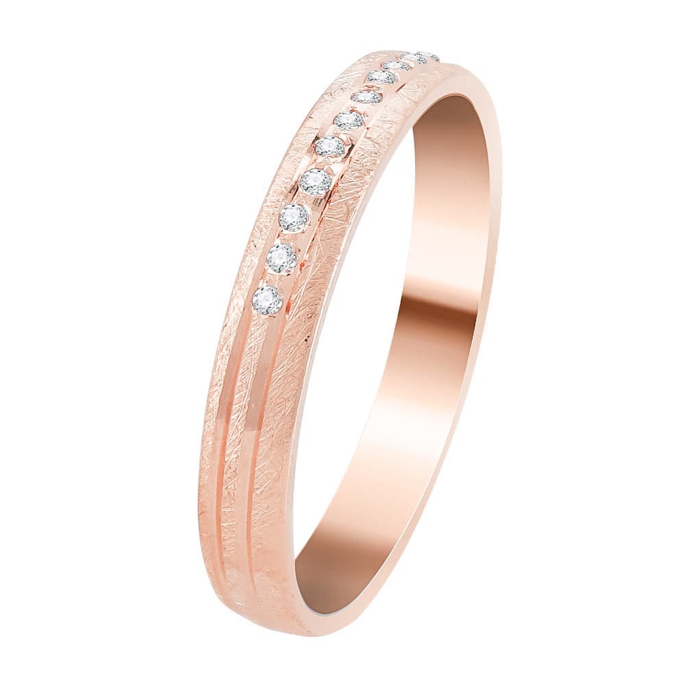 Women's Wedding Bands Gofas Rose Gold