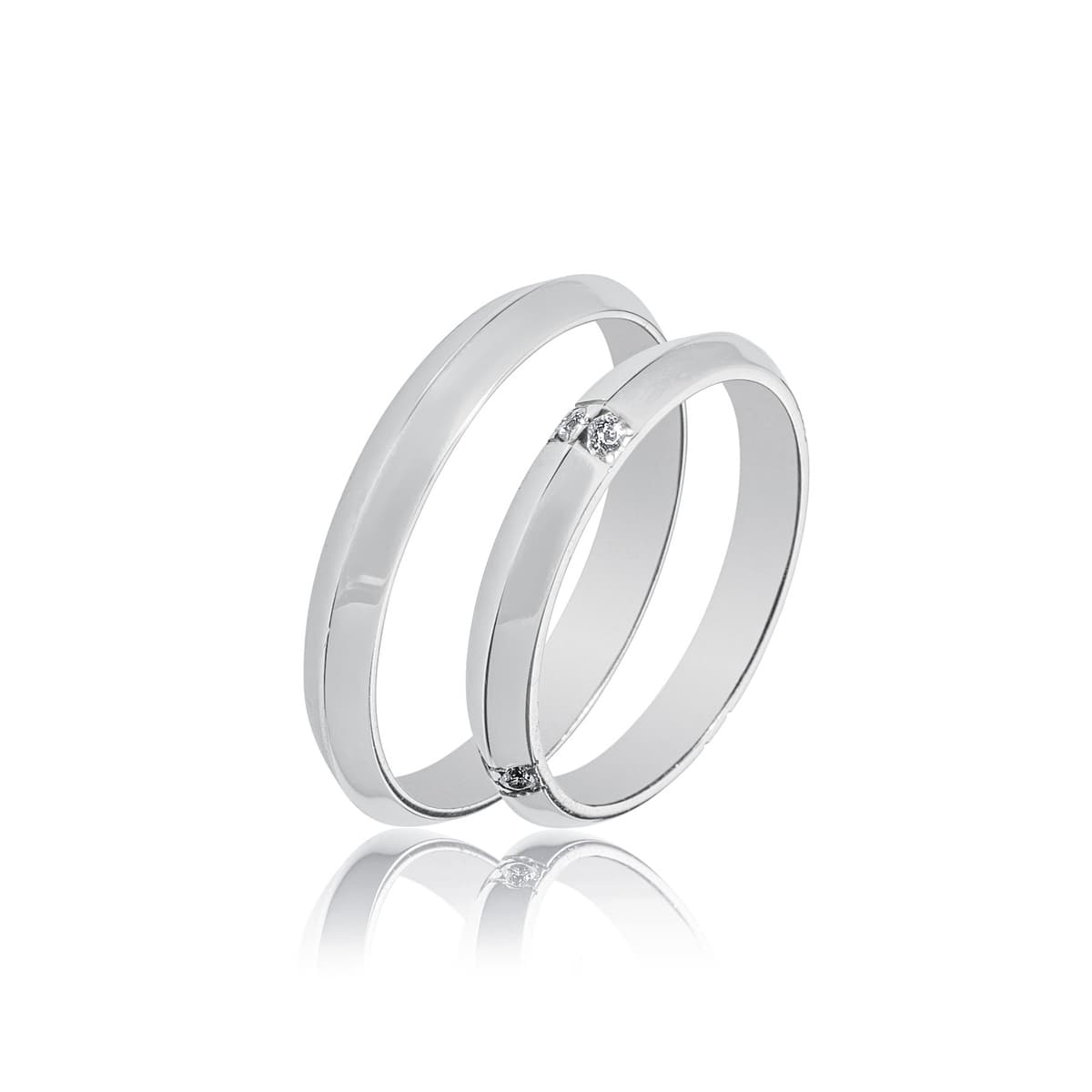 Λευκή Χρυσή Βέρα Γάμου WR389W