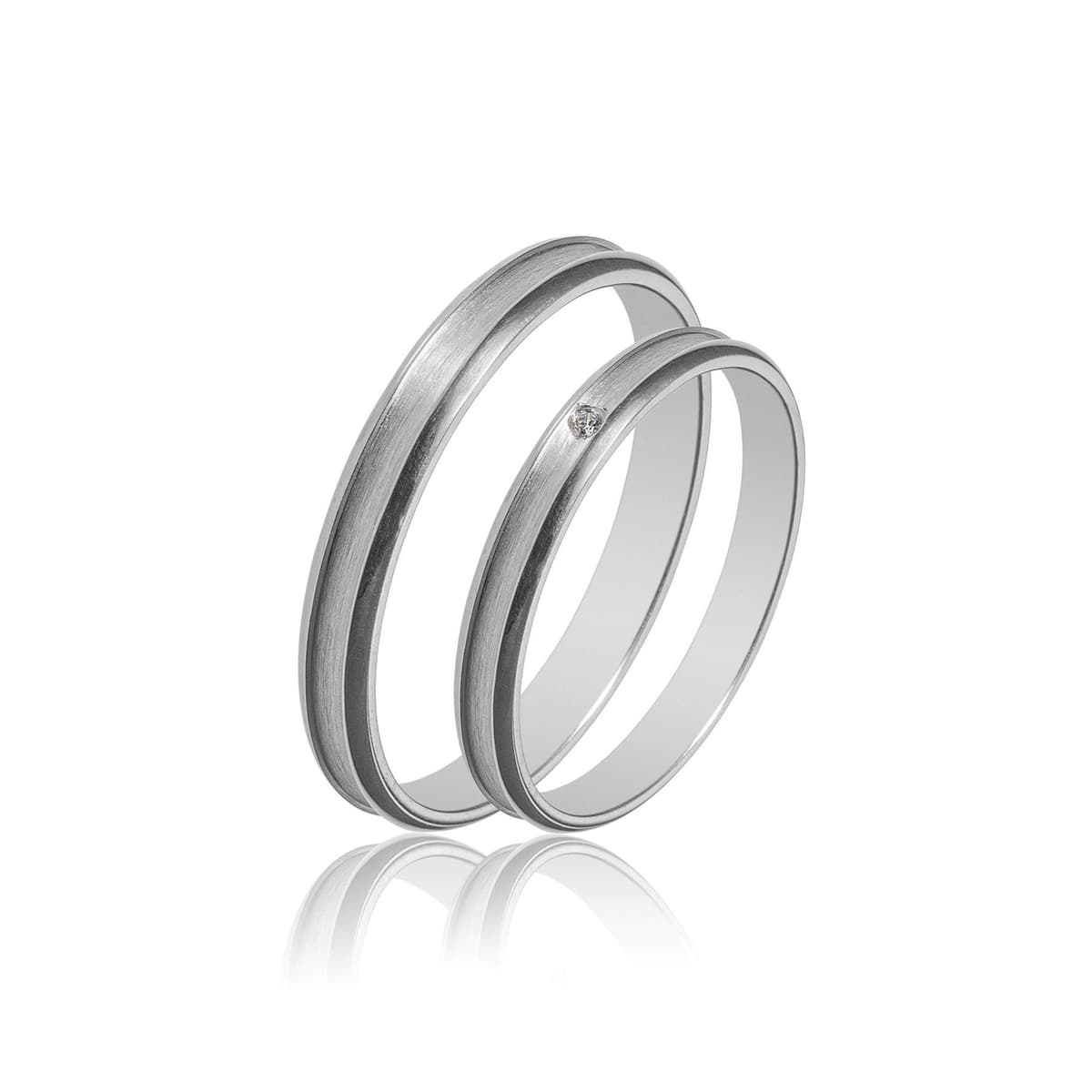 Λευκή Χρυσή Βέρα Γάμου WR391W