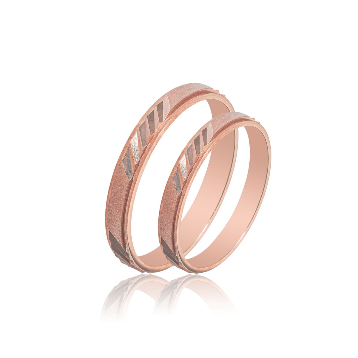 Ροζ Χρυσή Βέρα Γάμου WR394R