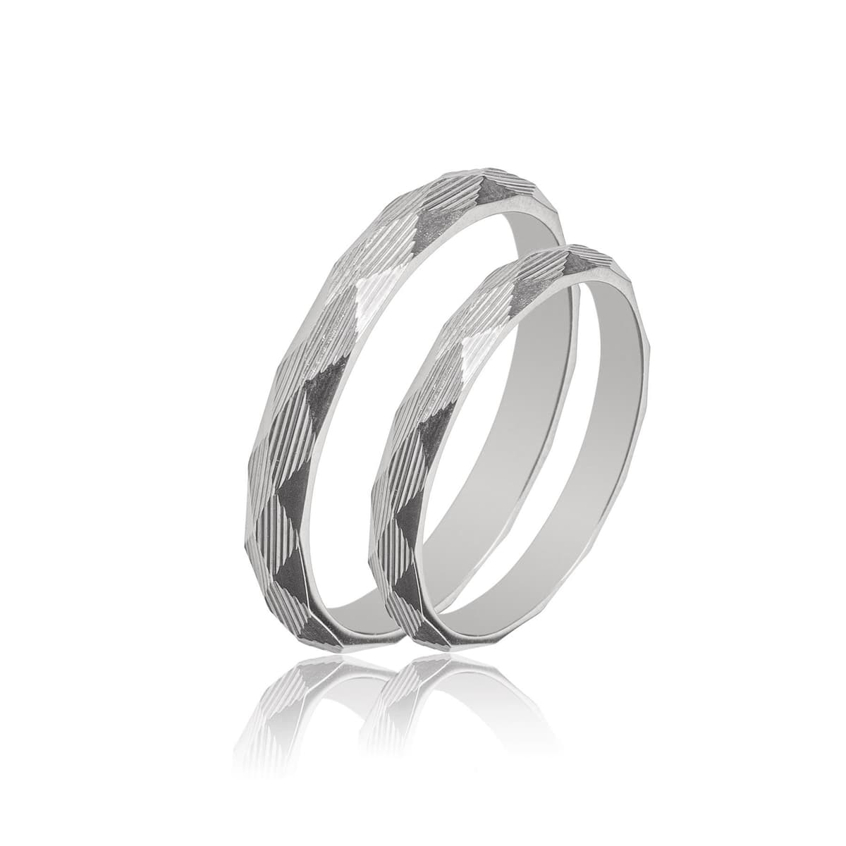 Λευκή Χρυσή Βέρα Γάμου WR400W