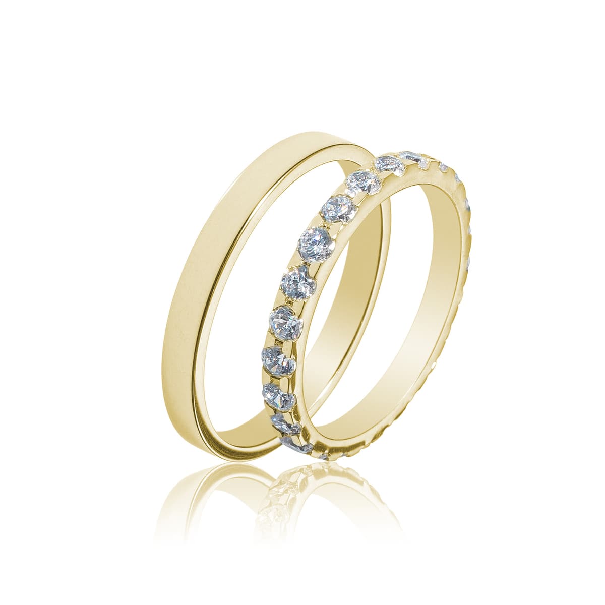 Kίτρινη Χρυσή Βέρα Γάμου WR403