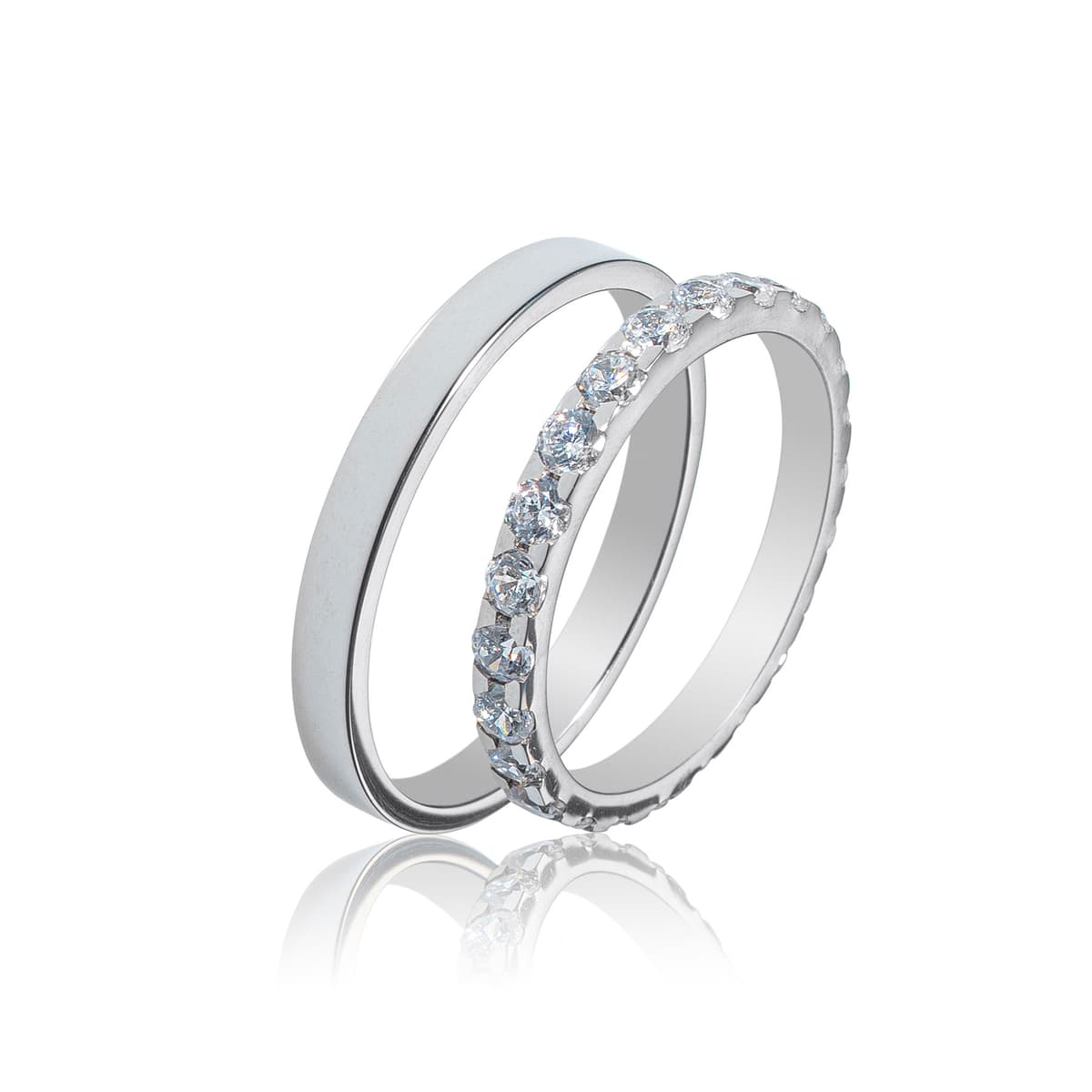 Λευκή Χρυσή Βέρα Γάμου WR403W