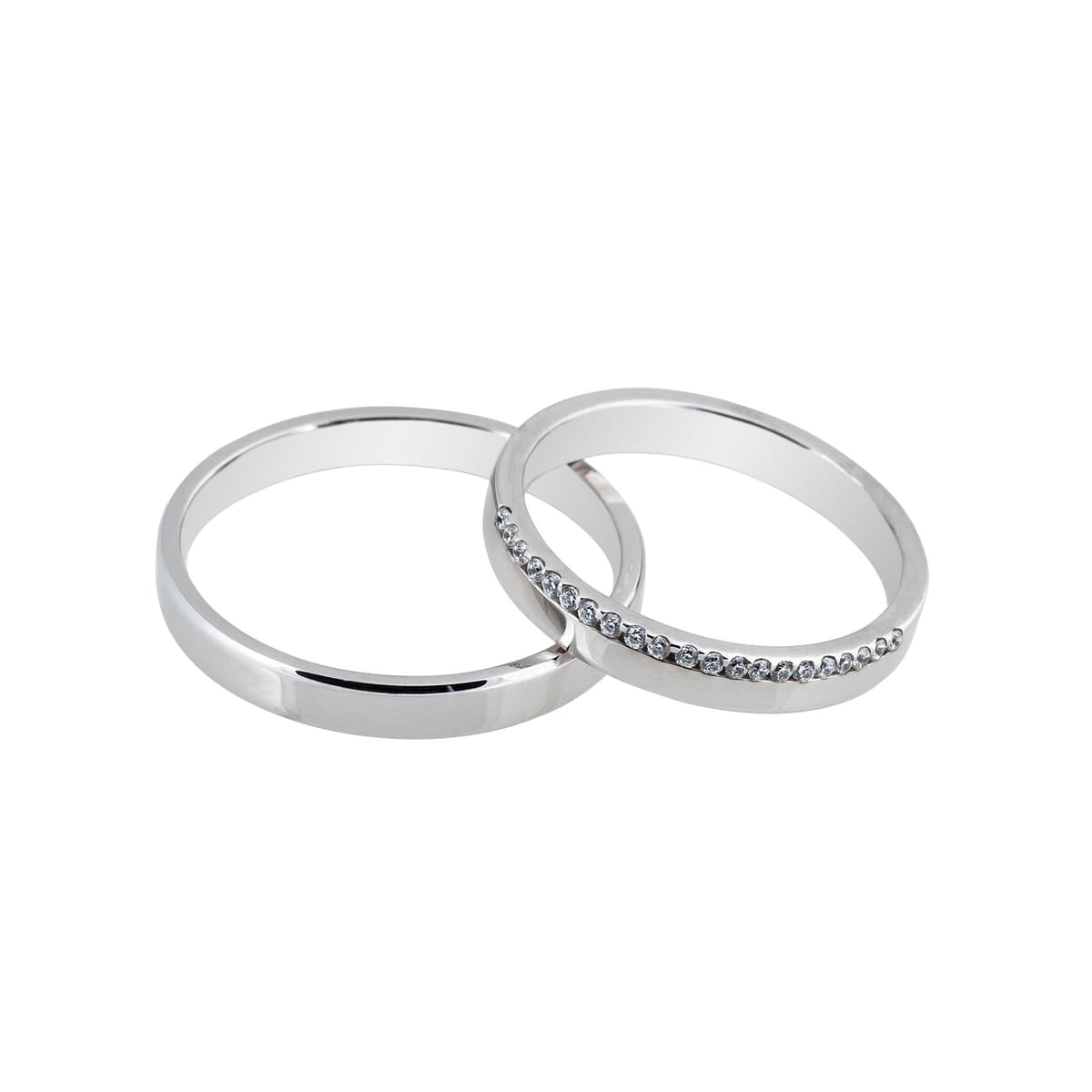 Λευκή Χρυσή Βέρα Γάμου WR405W