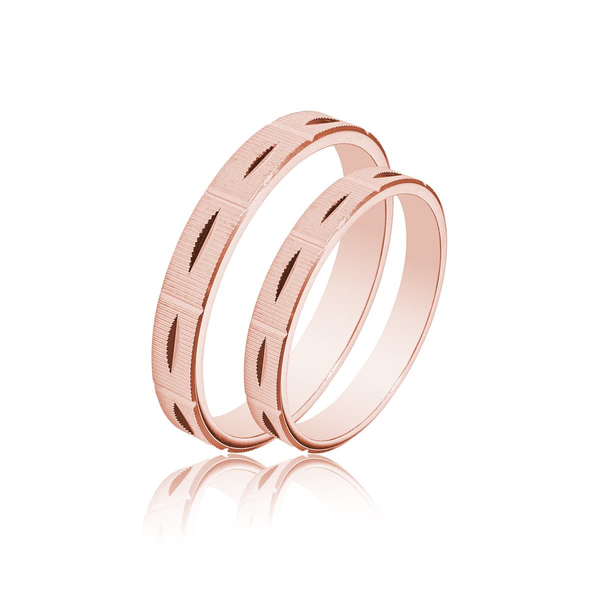 Ροζ Χρυσή Βέρα Γάμου WR406R