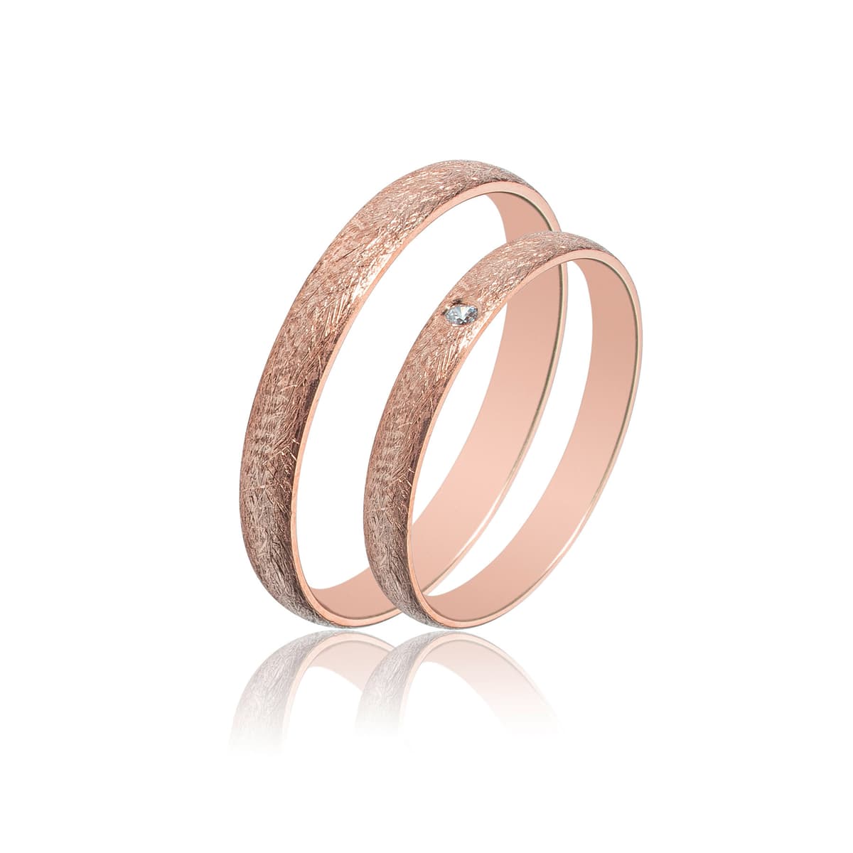 Ροζ Χρυσή Βέρα Γάμου WR419R