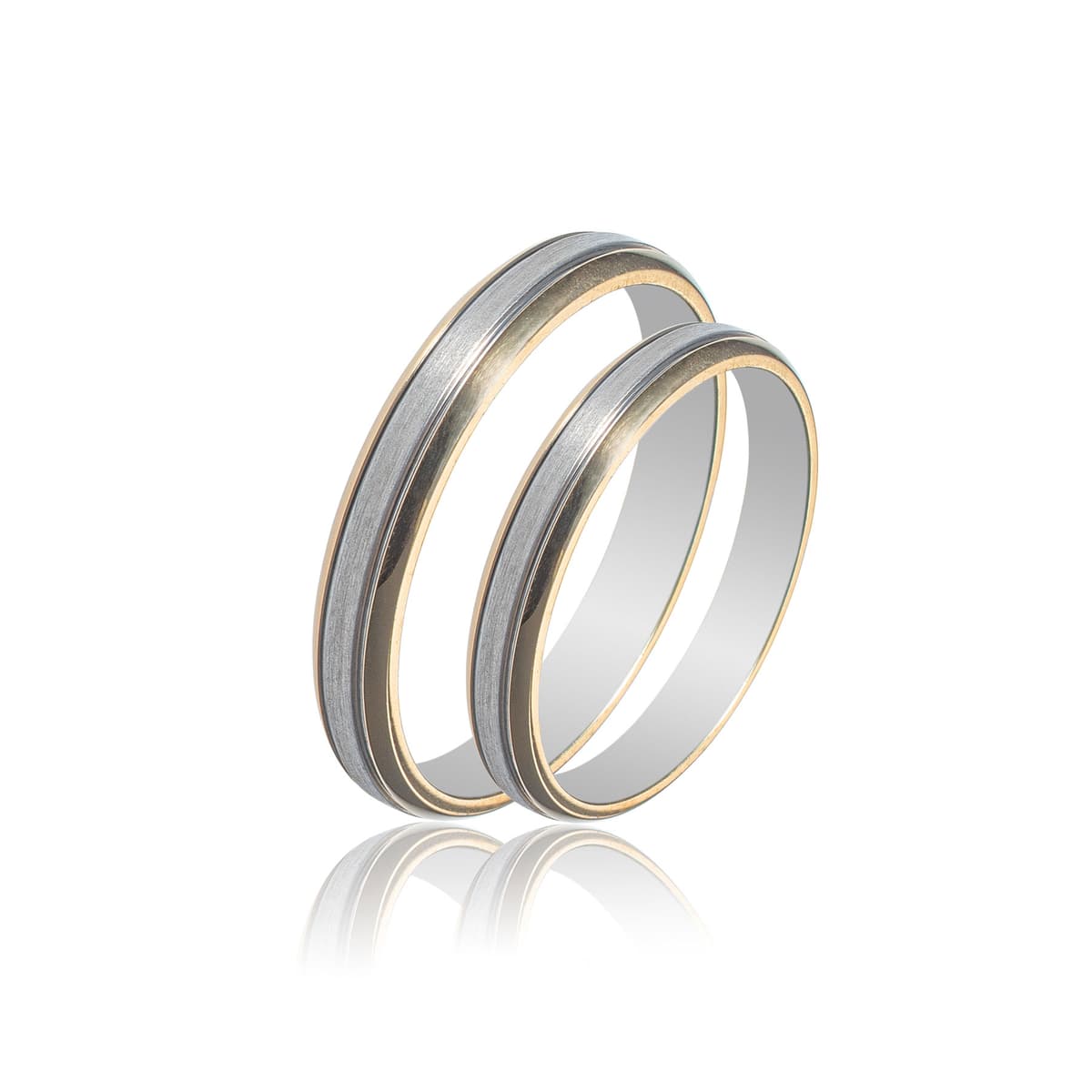 Δίχρωμη Χρυσή Βέρα Γάμου WR426