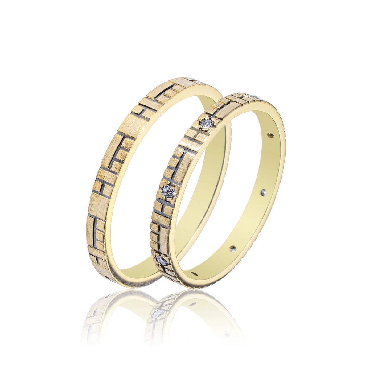 Kίτρινη Χρυσή Βέρα Γάμου WR427