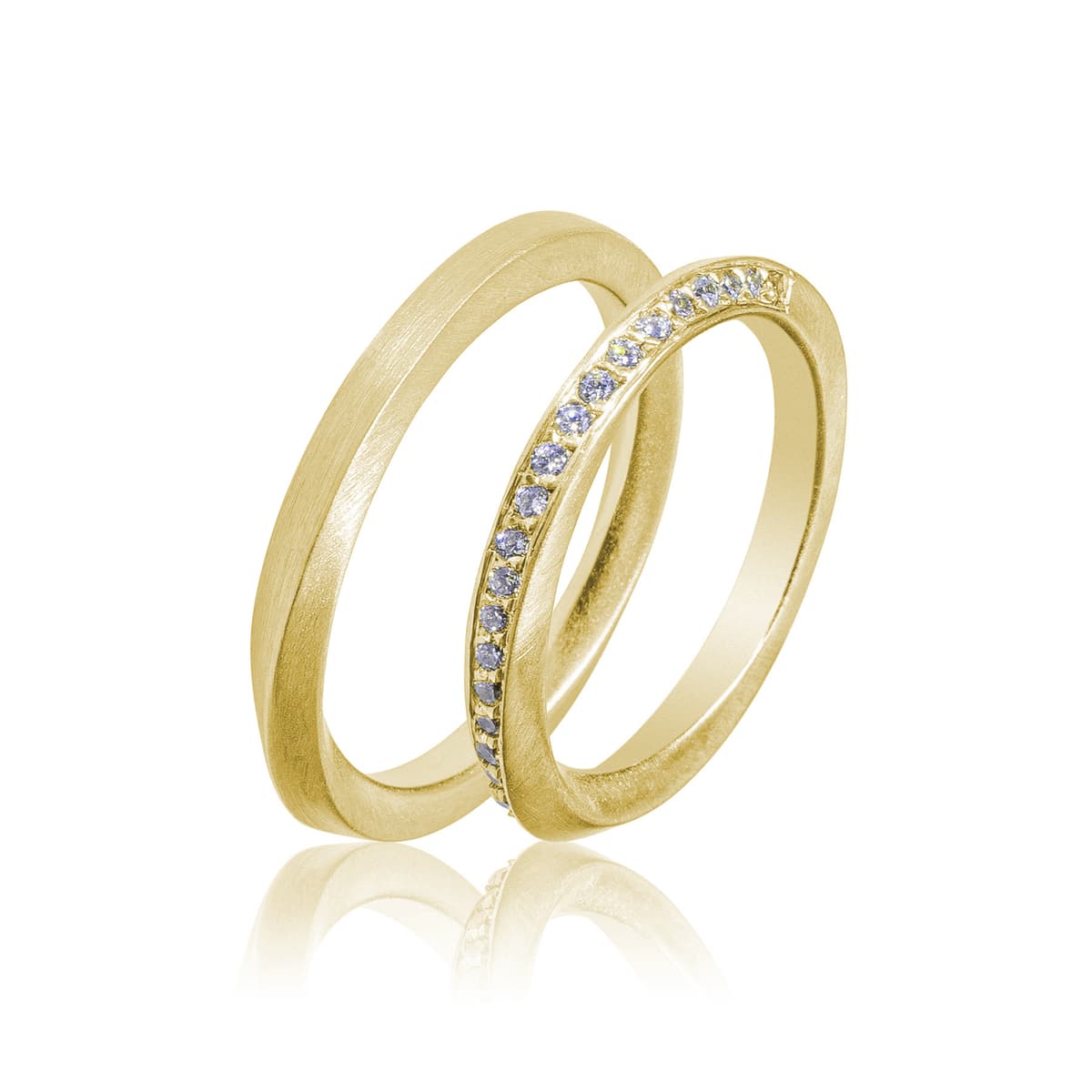 Kίτρινη Χρυσή Βέρα Γάμου WR428