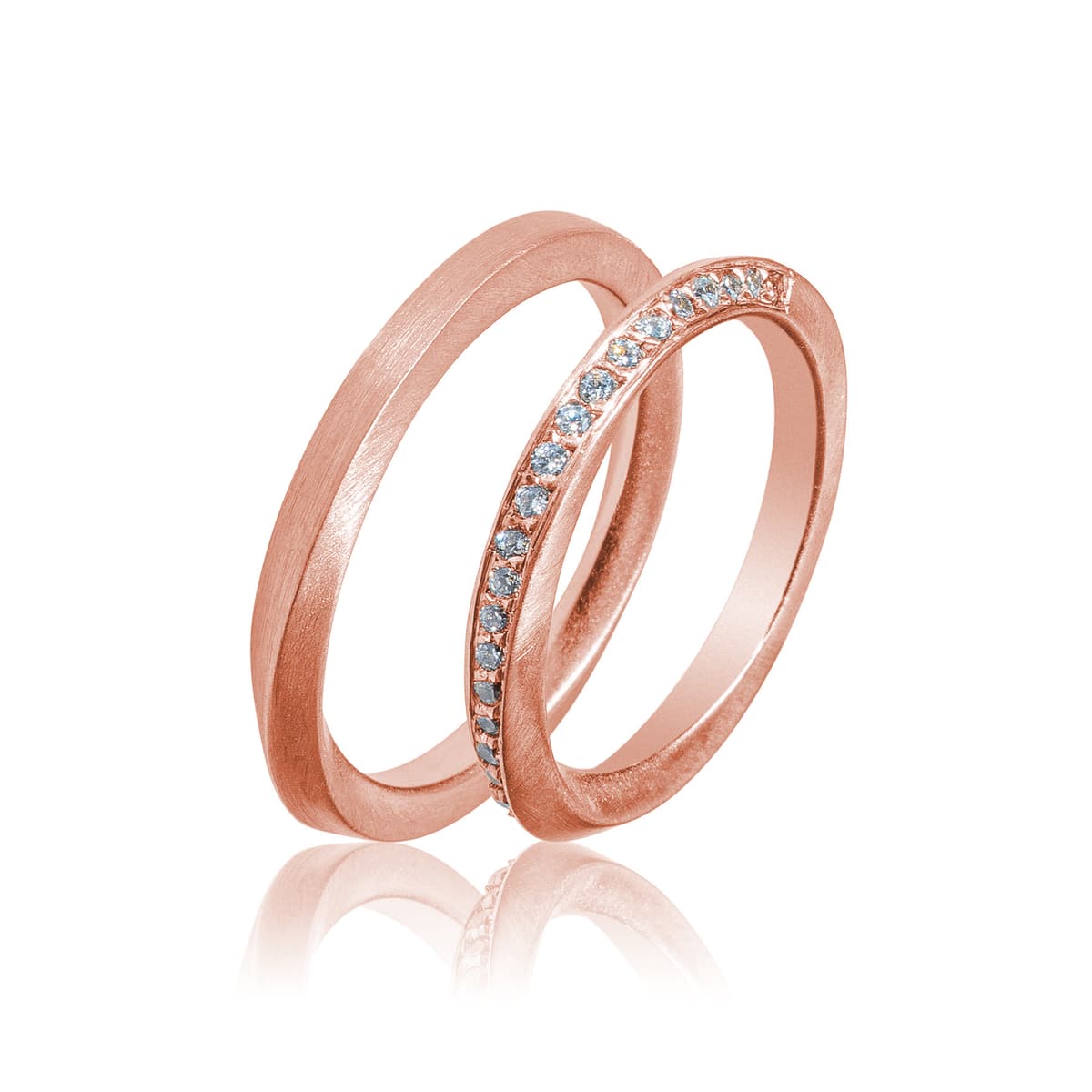 Ροζ Χρυσή Βέρα Γάμου WR428R