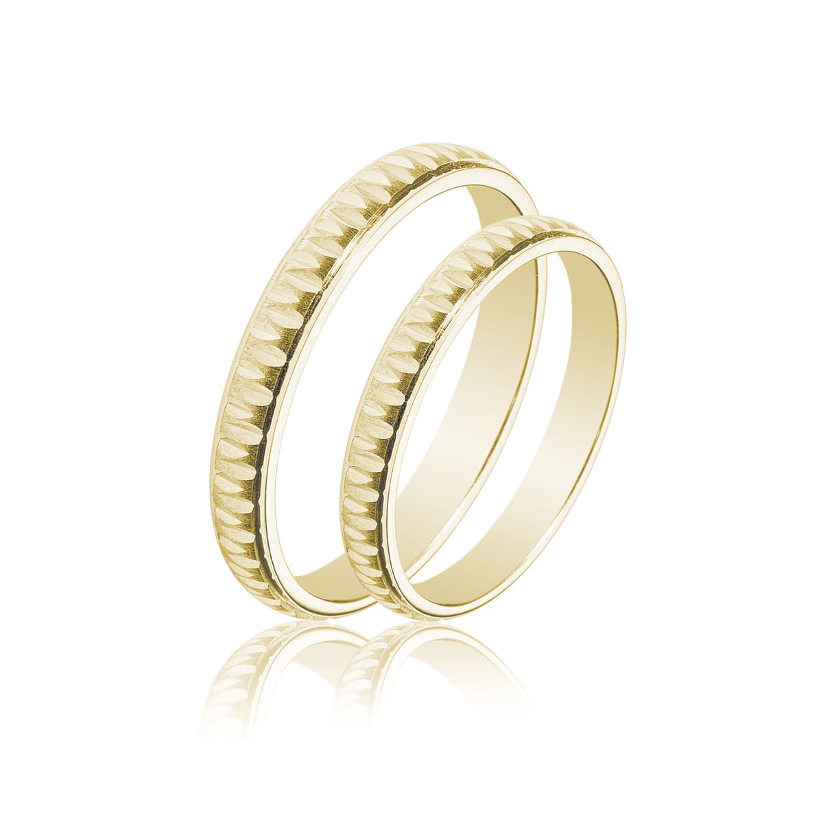 Kίτρινη Χρυσή Βέρα Γάμου WR429