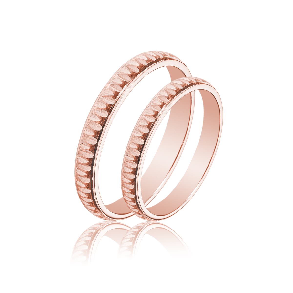 Ροζ Χρυσή Βέρα Γάμου WR429R