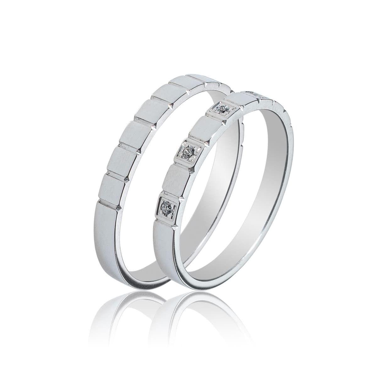 Λευκή Χρυσή Βέρα Γάμου WR432W