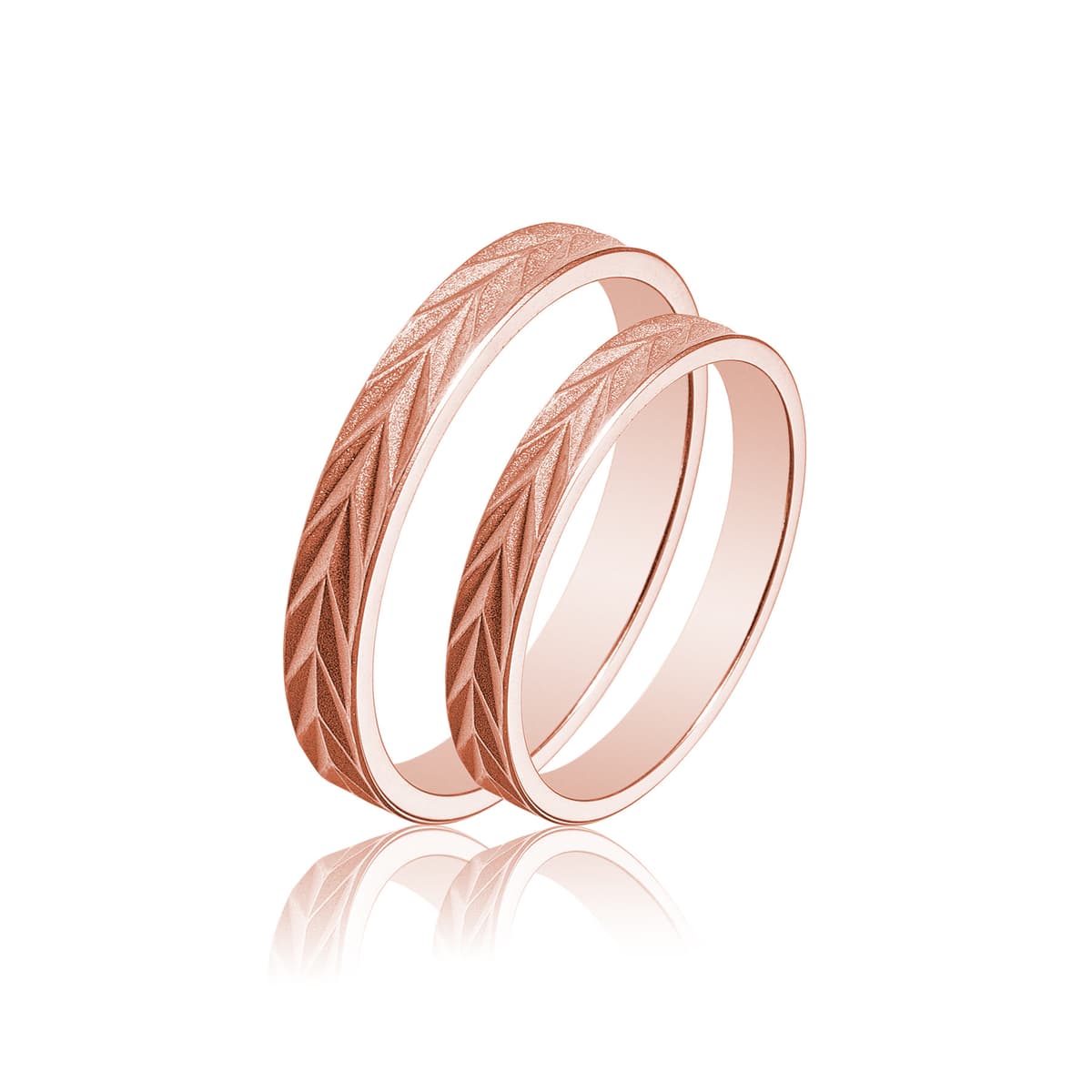 Ροζ Χρυσή Βέρα Γάμου WR433R