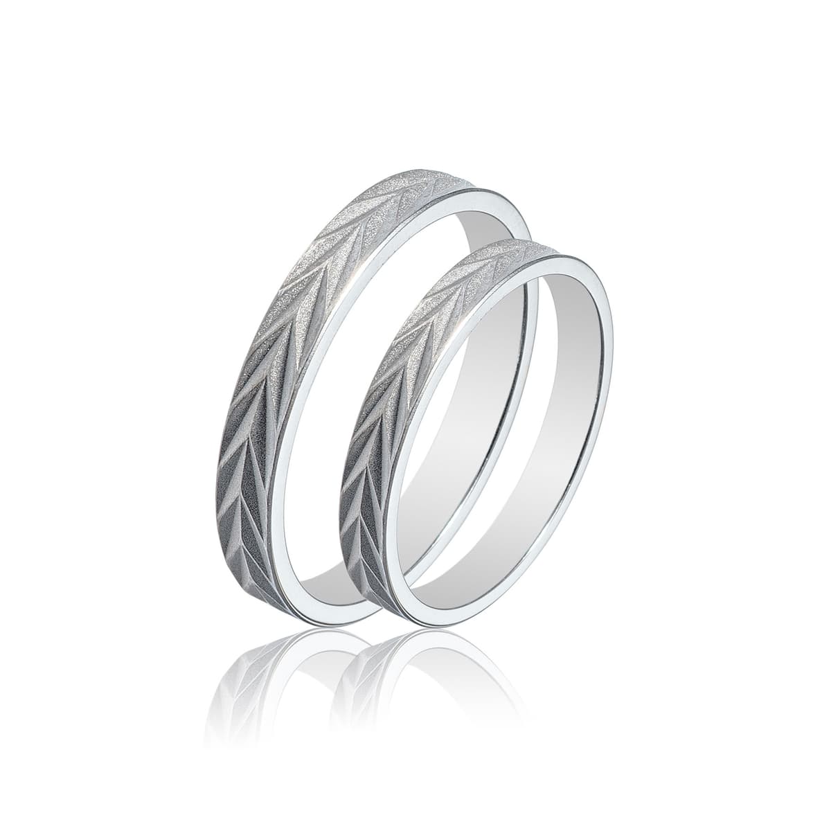 Λευκή Χρυσή Βέρα Γάμου WR433W