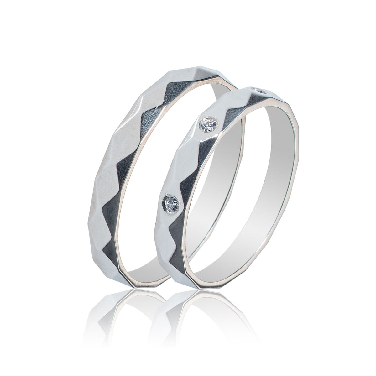 Λευκή Χρυσή Βέρα Γάμου WR434W