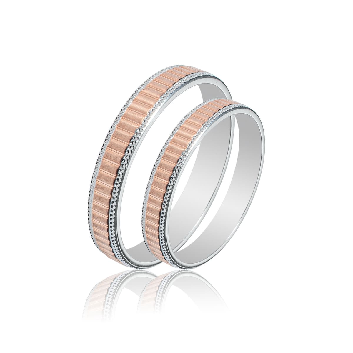 Δίχρωμη Χρυσή Βέρα Γάμου WR442