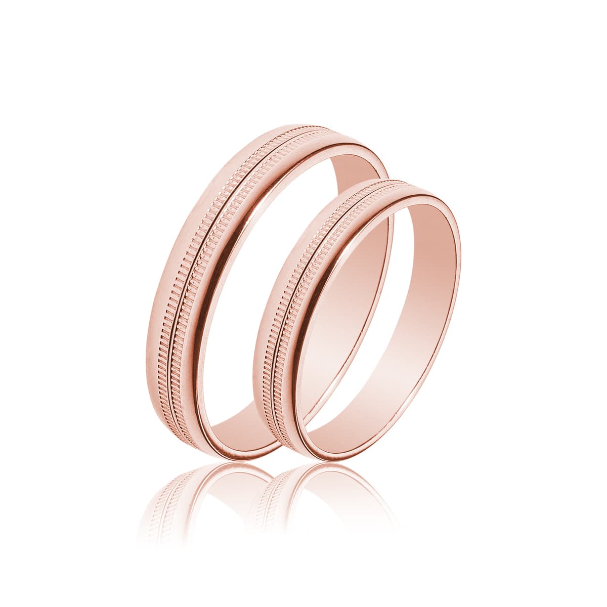 Ροζ Χρυσή Βέρα Γάμου WR445R