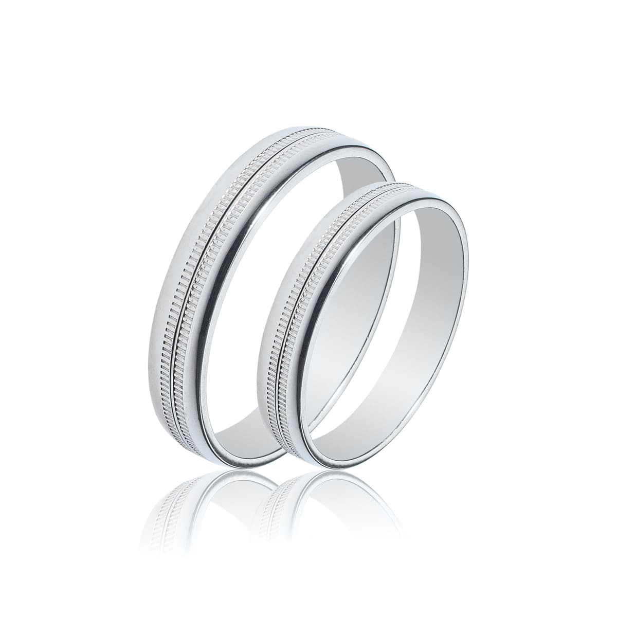 Λευκή Χρυσή Βέρα Γάμου WR445W