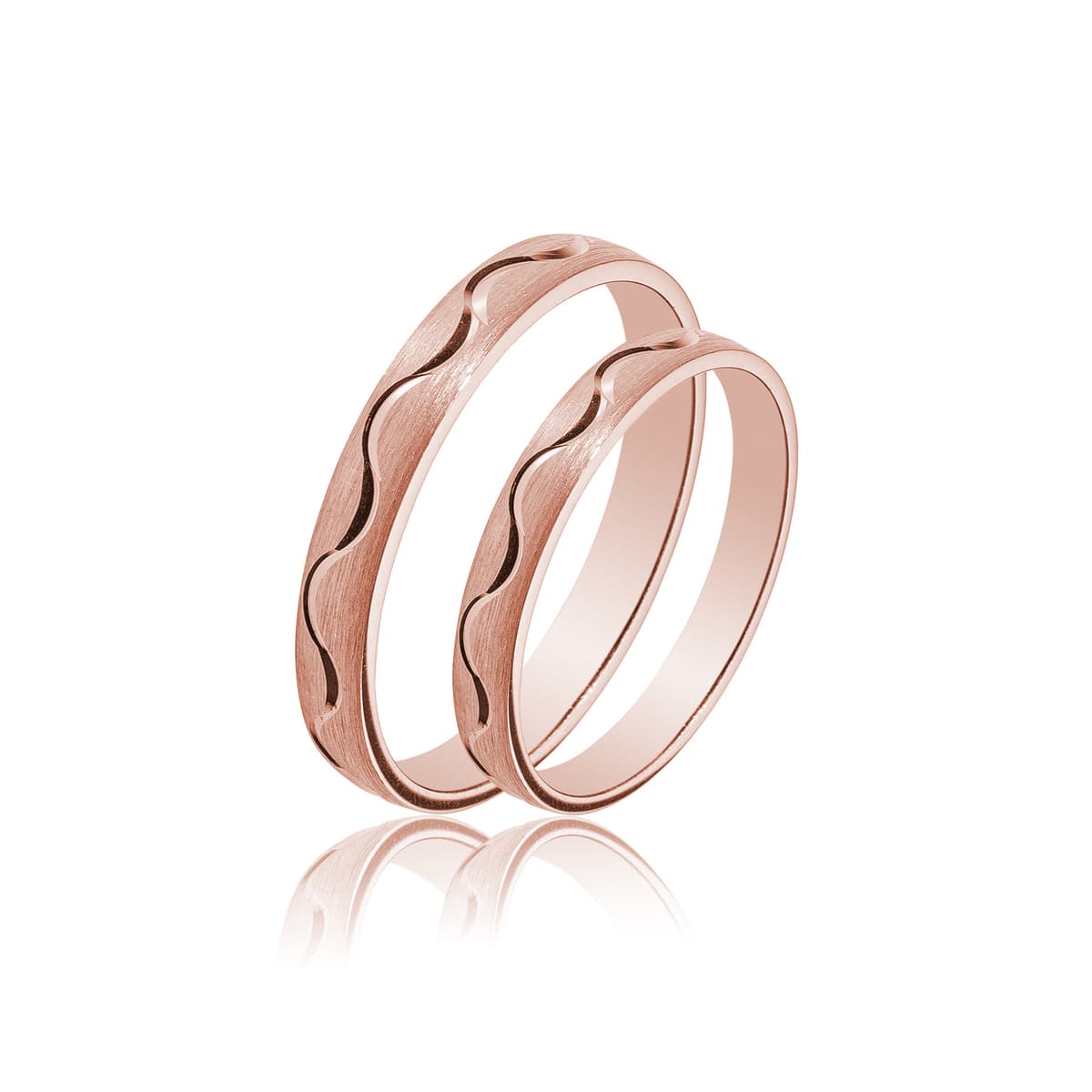 Ροζ Χρυσή Βέρα Γάμου WR447R