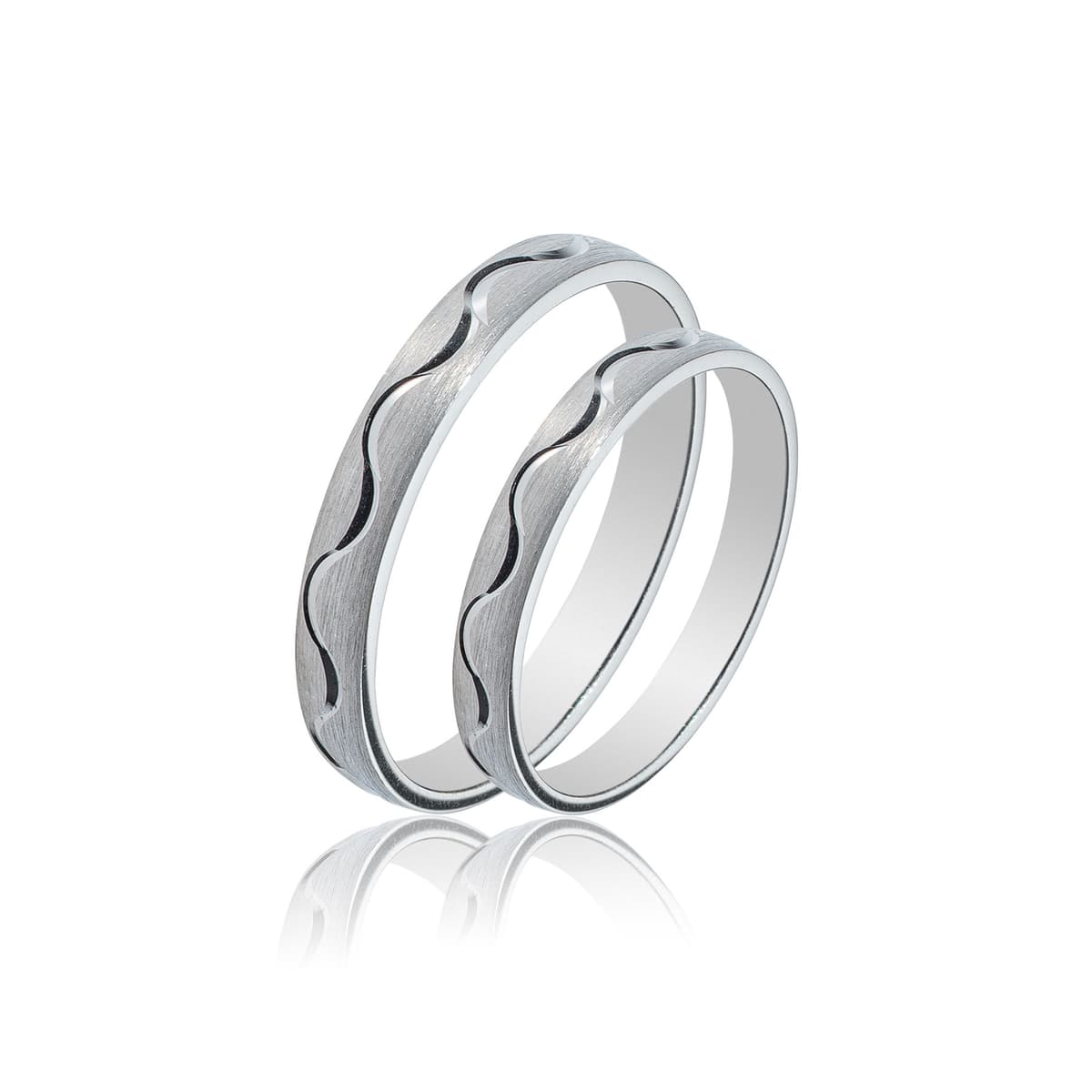 Λευκή Χρυσή Βέρα Γάμου WR447W