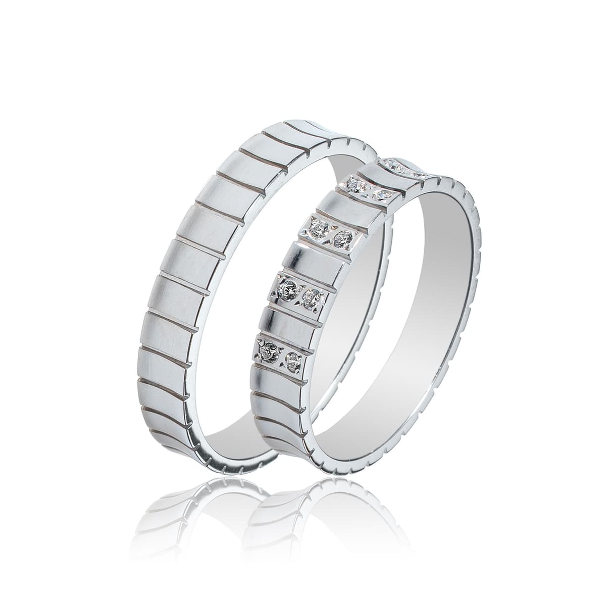 Λευκή Χρυσή Βέρα Γάμου WR450W