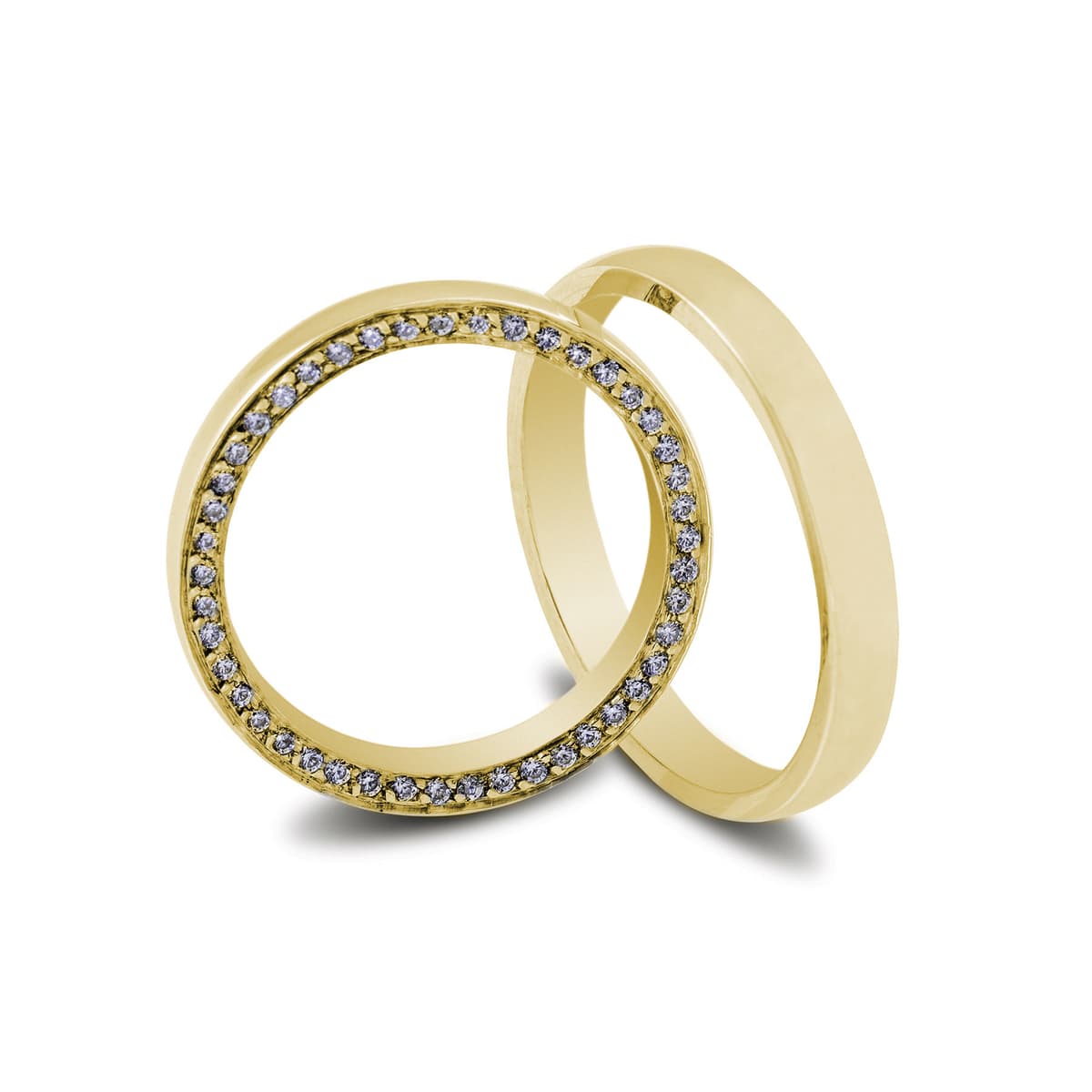 Κίτρινη Χρυσή Βέρα Γάμου WR452