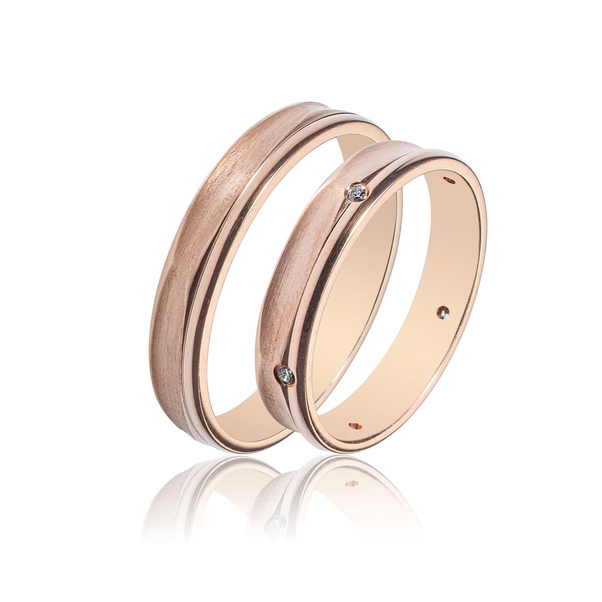 Ροζ Χρυσή Βέρα Γάμου WR453R