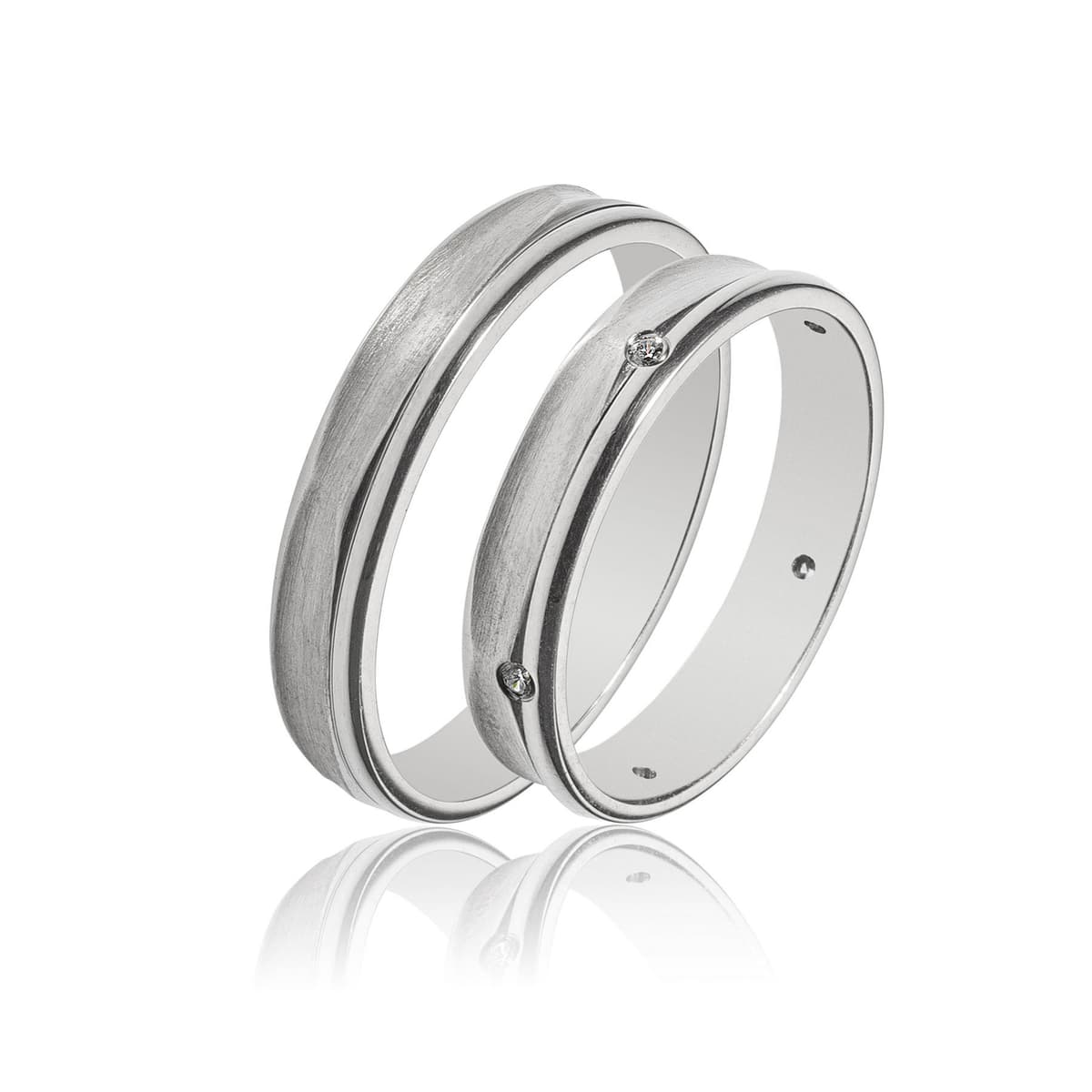 Λευκή Χρυσή Βέρα Γάμου WR453W